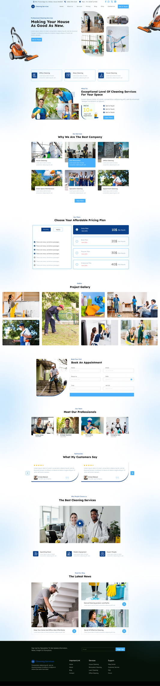 Cleaning Service WordPress Theme