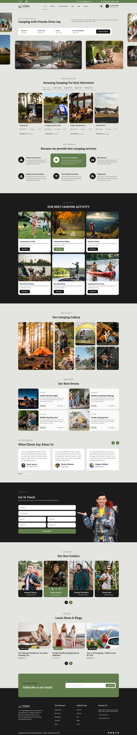 Camping WordPress Theme