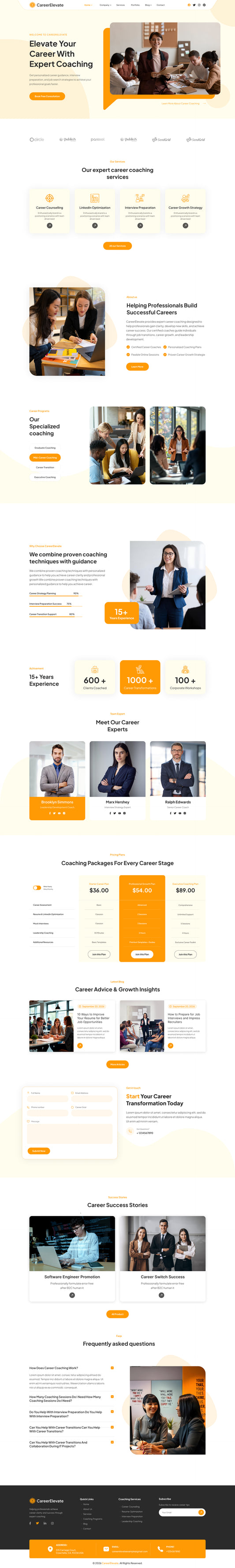 Career Coaching WordPress Theme