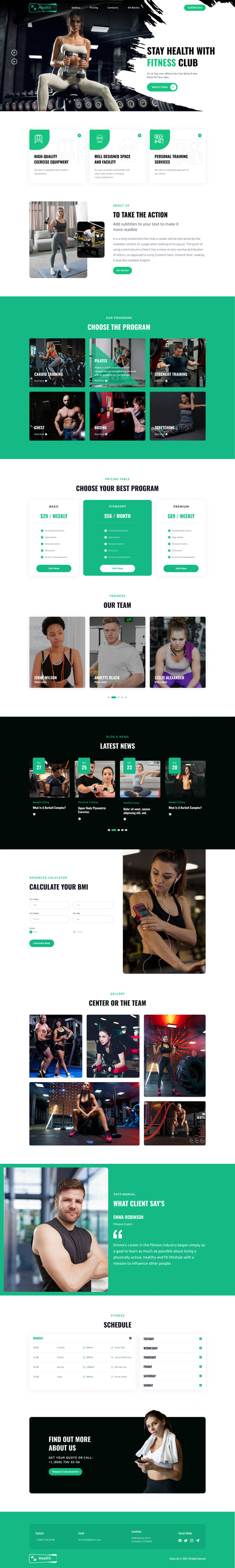 Fitness WordPress Theme