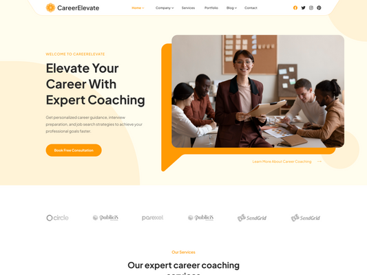 Free Career Development WordPress Theme 