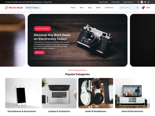 Free Electro Store WordPress Theme