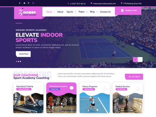 Free e-Sports WordPress Theme