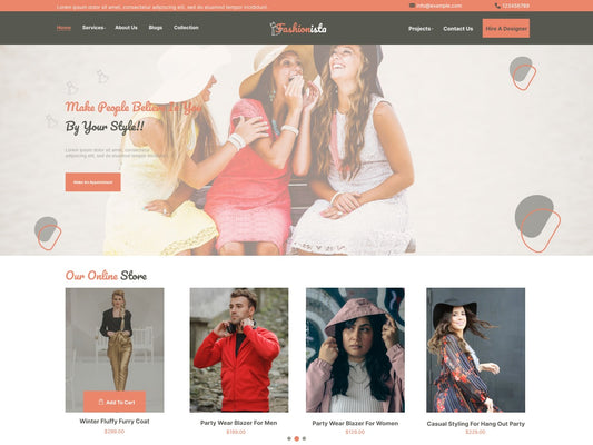 Free Fashion Designer WordPress Theme