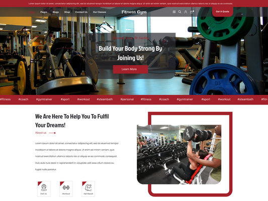 Free Gym WordPress Theme