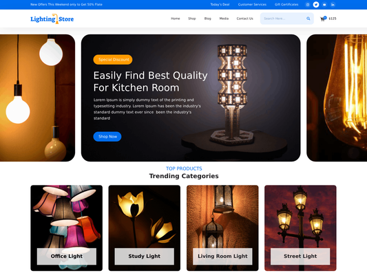 Free Lighting WordPress Theme