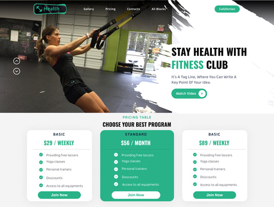 Free Workout WordPress Theme