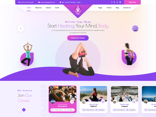 Free Yoga WordPress Theme