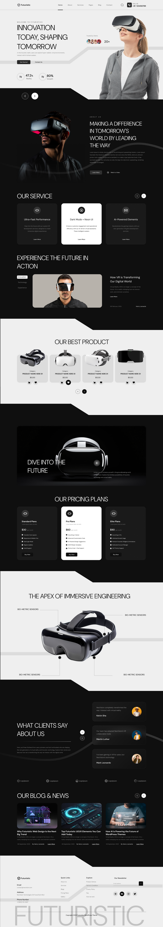 Futuristic WordPress Theme