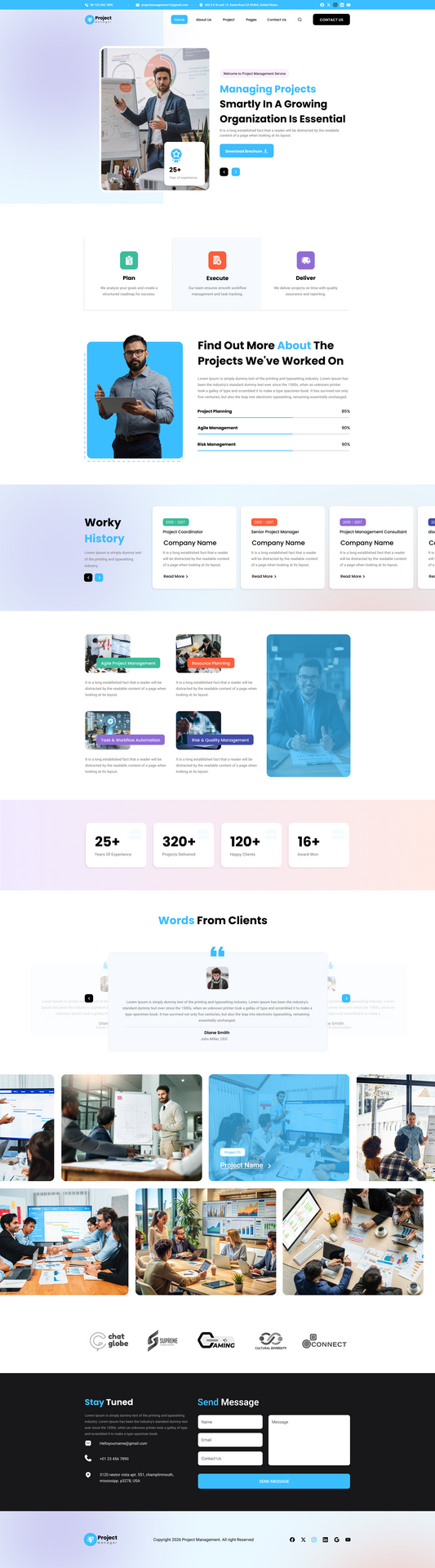 Project Management WordPress Theme