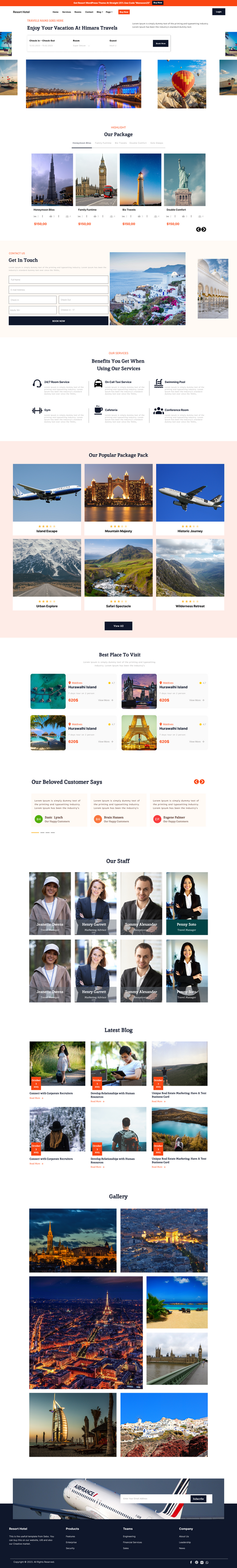 Travel Agent WordPress Theme