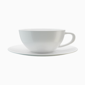 White Tea Cup and Saucer