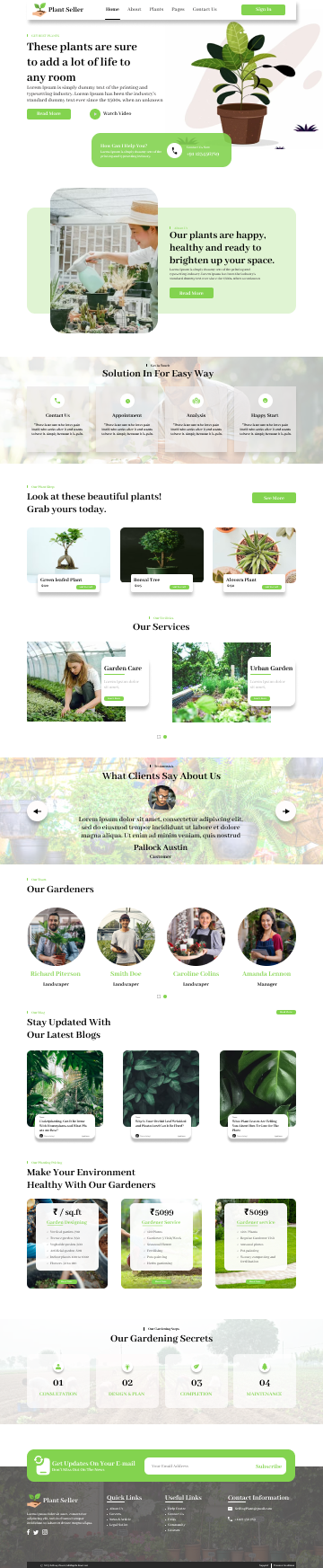 Plant Shop WordPress Theme